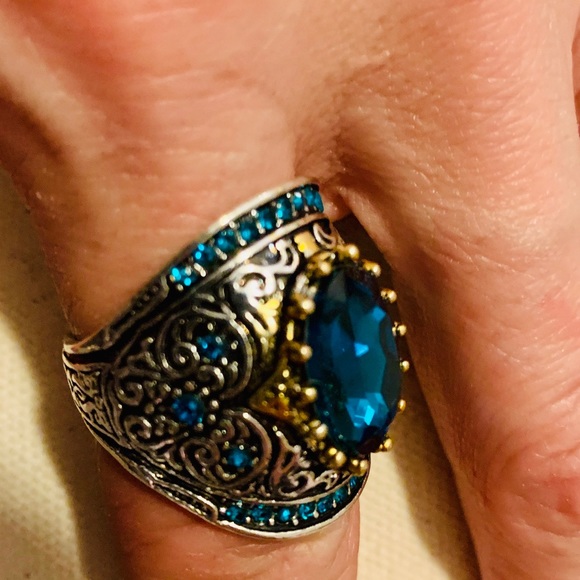 Absolutely stunning Mosaic ring 18k gold - Picture 5 of 8